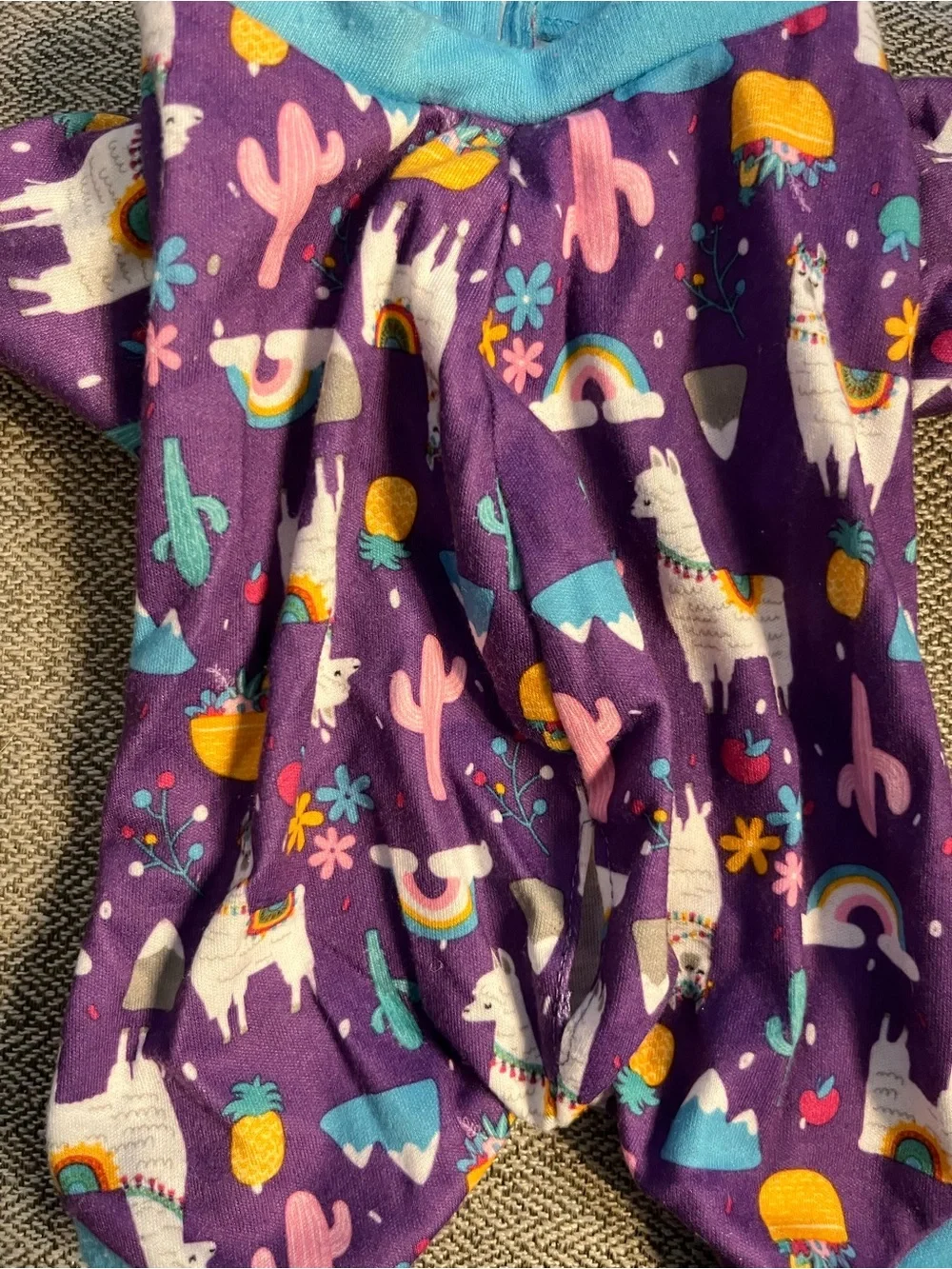 Build A Bear Purple Llama Pajamas Sleeper Cactus Rainbow Sleeper PJs  RARE HTF